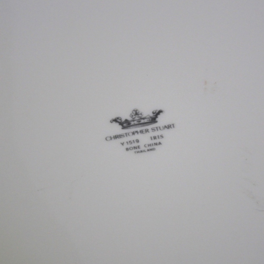 Christopher Stuart Iris Y1519 Bone China 12 inch Plate Serving Platter - Picture 7 of 8